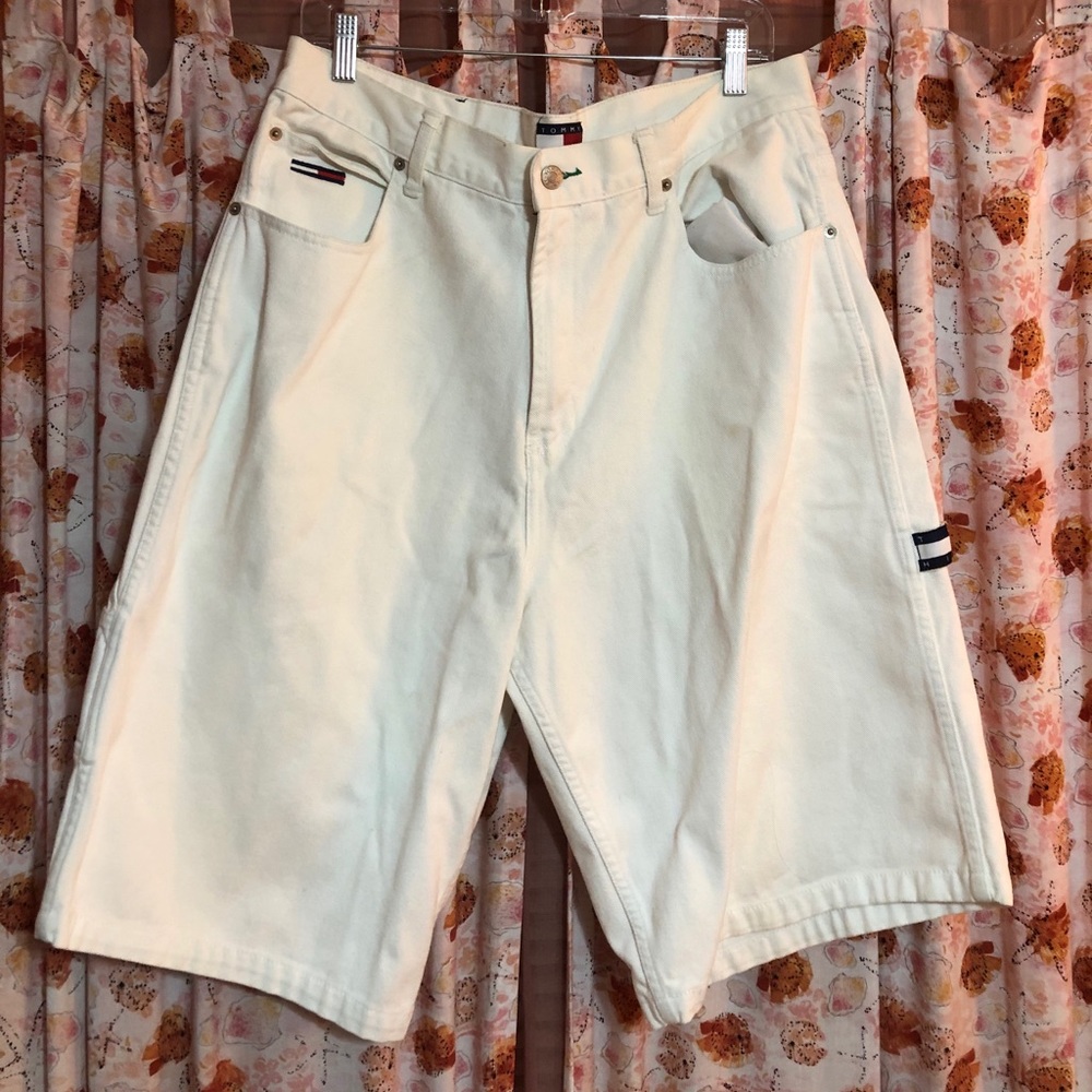 Vintage White Tommy Hilfiger Carpenter Shorts